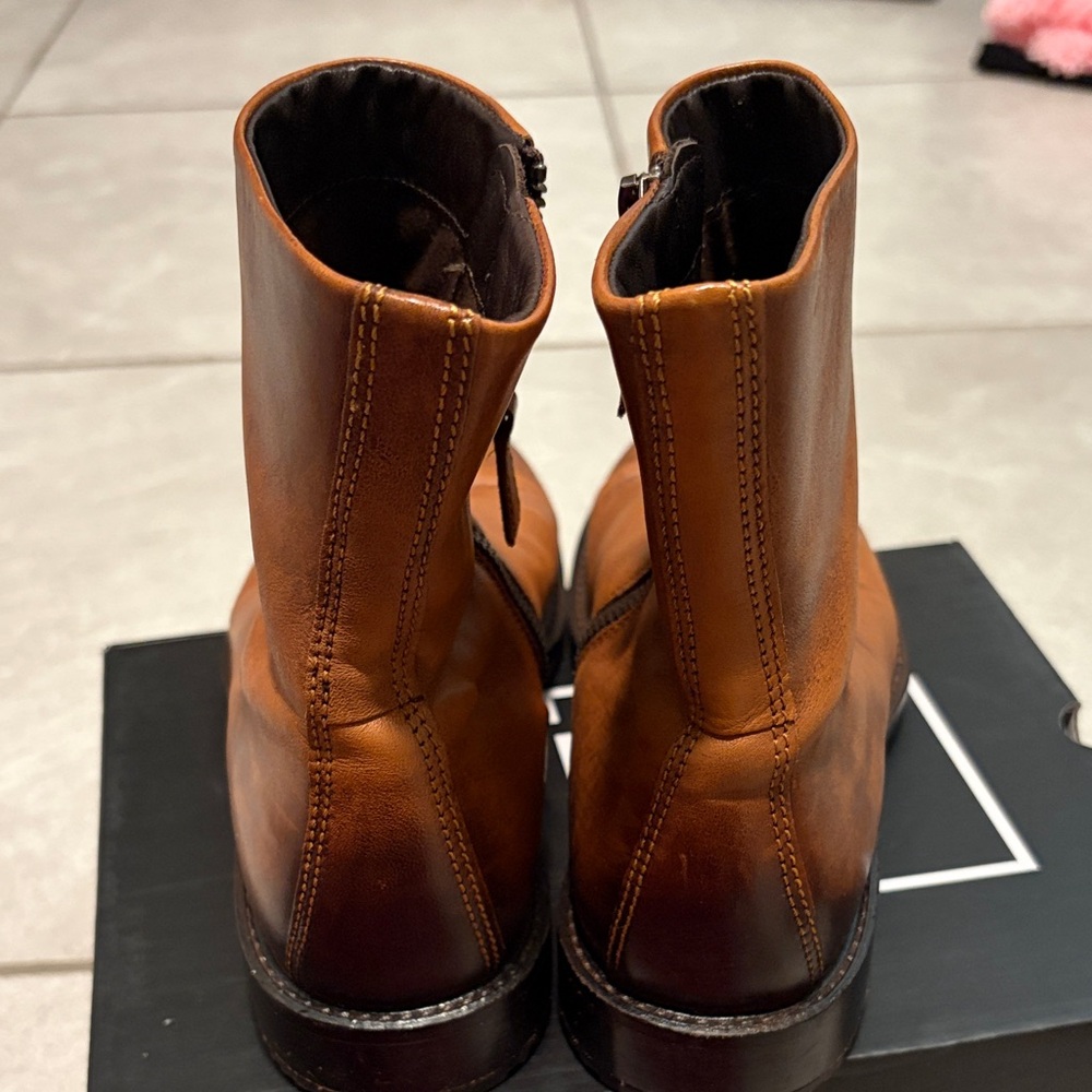 Ecco Tan Leather Ankle Boots - Picture 2 of 3